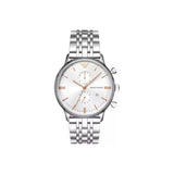 Emporio Armani Chonograph SIlver Dial Silver Steel Strap Watch For Men - AR1933