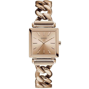 Guess Vanity Rose Gold Dial Rose Gold Steel Strap Watch for Women - W1029L3