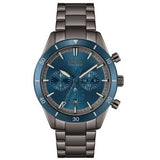 Hugo Boss Santiago Chronograph Blue Dial Grey Steel Strap Watch for Men - 1513863
