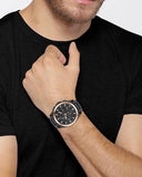 Hugo Boss Grandmaster Chronograph Black Dial Black Steel Strap Watch for Men - 1513885