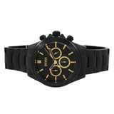 Hugo Boss Ikon Chronograph Black Dial Black Steel Strap Watch for Men - 1513278