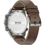 Hugo Boss Nomad Chronograph Blue Dial Brown Leather Strap Watch for Men - 1513773