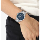 Hugo Boss Trace Chronograph Blue Dial Silver Steel Strap Watch For Men - 1514007