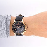 Hugo Boss Driver Black Dial Black Leather Strap Watch for Men - 1513092