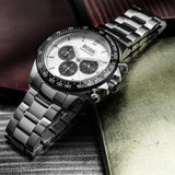 Hugo Boss Ikon Chronograph Silver Dial Silver Steel Strap Watch for Men - 1512964