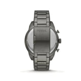 Fossil Bronson Chronograph Blue Dial Grey Steel Strap Watch for Men - FS5711