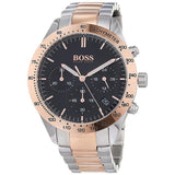 Hugo Boss Talent Chronograph Black Dial Two Tone Steel Strap Watch for Men - 1513584