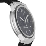 Salvatore Ferragamo Sapphire Chrono Black Dial Black Silicone Strap Watch for Men - SFME00121