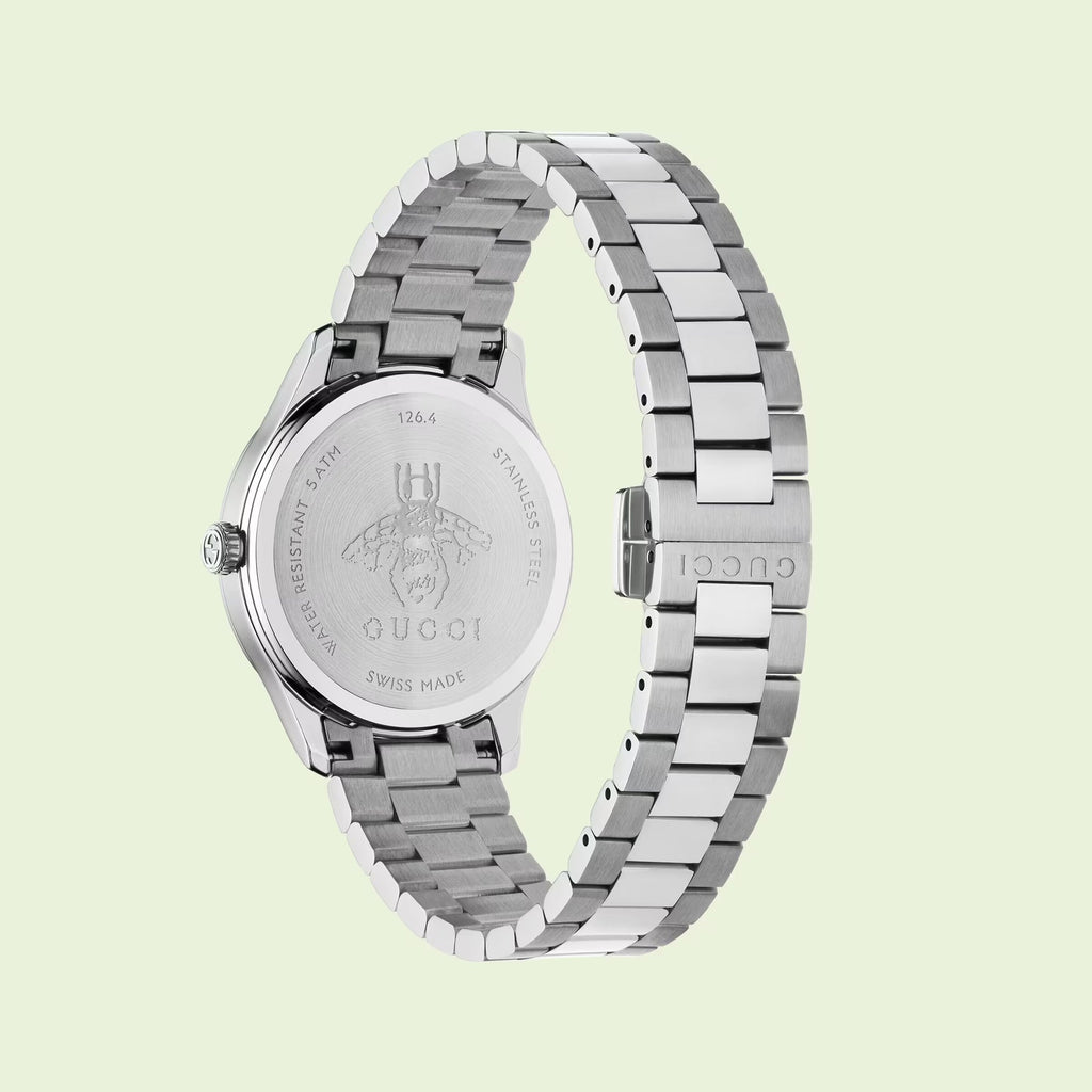 Gucci G Timeless Quartz Pink Dial Silver Steel Strap Watch for Women - YA1265033