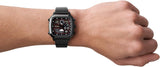 Fossil Retro Analog-Digital Black Dial Black Steel Strap Watch for Men - FS5891
