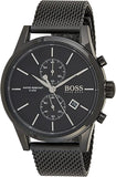 Hugo Boss Associate Chronograph Black Dial Black Mesh Bracelet Watch for Men - 1513769