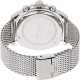 Hugo Boss Ocean Edition Chronograph Black Dial Silver Mesh Bracelet Watch for Men - 1513701