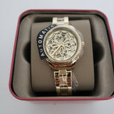 Fossil Rye Automatic Skeleton Gold Dial Gold Steel Strap Watch for Women - BQ3755