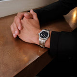 Maurice Lacroix Aikon Automatic Black Dial Silver Steel Strap Watch for Men - AI1807-SS002-330-1