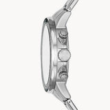 Fossil Bannon Chronograph Green Dial Silver Steel Strap Watch for Men - BQ2492