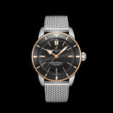 Breitling Superocean Heritage B20 Automatic 44 Black Dial Silver Mesh Bracelet Watch for Men - UB2030121B1A1