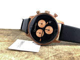 Calvin Klein City Chronograph Black Dial Black Leather Strap Watch for Men - K2G17TC1