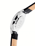 Daniel Wellington Classic Petite Reading White Dial Black Leather Strap Watch For Women - DW00100241