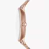 Fossil Jacqueline Mother of Pearl White Dial Gold Mesh Strap Watch for Women - ES4352