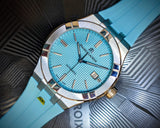 Maurice Lacroix Aikon Automatic Sky Blue Dial Silver Steel Strap Watch For Men - AI6008-SS00F-431-C