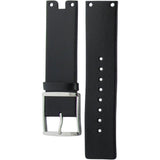 Calvin Klein Glam Transparent Dial Black Leather Strap Watch for Women - K9423107