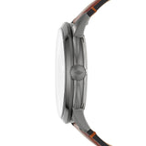 Fossil The Minimalist 3H Grey Dial Brown Leather Strap Watch for Men - FS5479