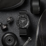 Seiko 5 Sports Automatic Black Dial Black NATO Strap Watch For Men - SRPD79K1