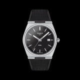 Tissot PRX Black Dial Black Rubber Strap Watch For Men - T137.410.17.051.00