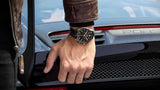 Tag Heuer Carrera Chronograph Black Dial Black Leather Strap Watch for Men - CBN2A5A.FC6481