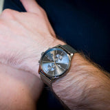 Hugo Boss Associate Chronograph Grey Dial Grey Mesh Bracelet Watch for Men - 1513870