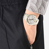 Emporio Armani Renato Chronograph Silver Dial Two Tone Steel Strap Watch For Men - AR11076