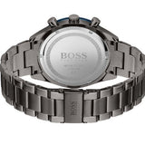 Hugo Boss Santiago Chronograph Blue Dial Grey Steel Strap Watch for Men - 1513863