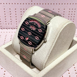 Gucci Grip Quartz Silver Dial Silver Steel Strap Watch For Women - YA157438