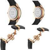 Daniel Wellington Iconic Motion Black Dial Rubber Strap 32mm Watch For Women - DW00100426
