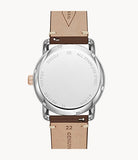 Fossil The Commuter Twist Black Dial Brown Leather Strap Watch for Men -  ME1165