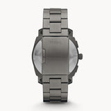 Fossil Machine Chronograph Black Dial Grey Steel Strap Watch for Men - FS4662