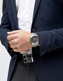 Michael Kors Ryker Chronograph Black Dial Silver Steel Strap Watch For Men - MK8528