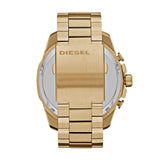 Diesel Mr Daddy 2.0 Chronograph Black Dial Gold Steel Strap Watch For Men - DZ7333