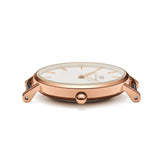 Daniel Wellington Petite Dover Quartz White Dial White NATO Strap Watch For Women - DW001000313