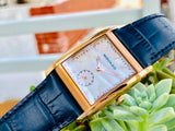 Movado Heritage Mother of Pearl White Dial Blue Leather Strap Watch For Women - 3650052