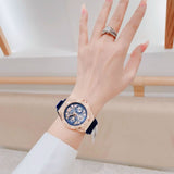Guess Asteria Multifunction Blue Dial Blue Rubber Strap Watch For Women - GW0620L3