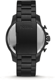 Fossil Bowman Chronograph Black Dial Black Steel Strap Watch for Men - FS5603