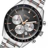 Hugo Boss Trophy Chronograph Grey Dial Two Tone Steel Strap Watch for Men - 1513634