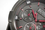 Hugo Boss Supernova Chronograph Grey Dial Grey Steel Strap Watch for Men - 1513361