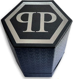 Philipp Plein Hexagon Phantom Black Dial Black Silicone Strap Watch For Men- PWPUA0424