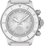 Tissot Seastar 1000 Chronograph Grey Dial White Rubber Strap Watch for Men - T120.217.17.011.00