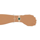 Versace Daphnis Analog Green Dial Two Tone Steel Strap Watch for Women - VEOCA0224