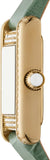 Emporio Armani Classic White Dial Green Leather Strap Watch for Women - AR11661