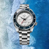 Seiko Prospex 1968 Heritage Diver's GMT 60th Anniversary White Dial Silver Steel Strap Watch for Men - SPB519J1