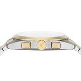 Emporio Armani Elegant Chronograph Cream Dial Two Tone Steel Strap Watch for Men - AR11605
